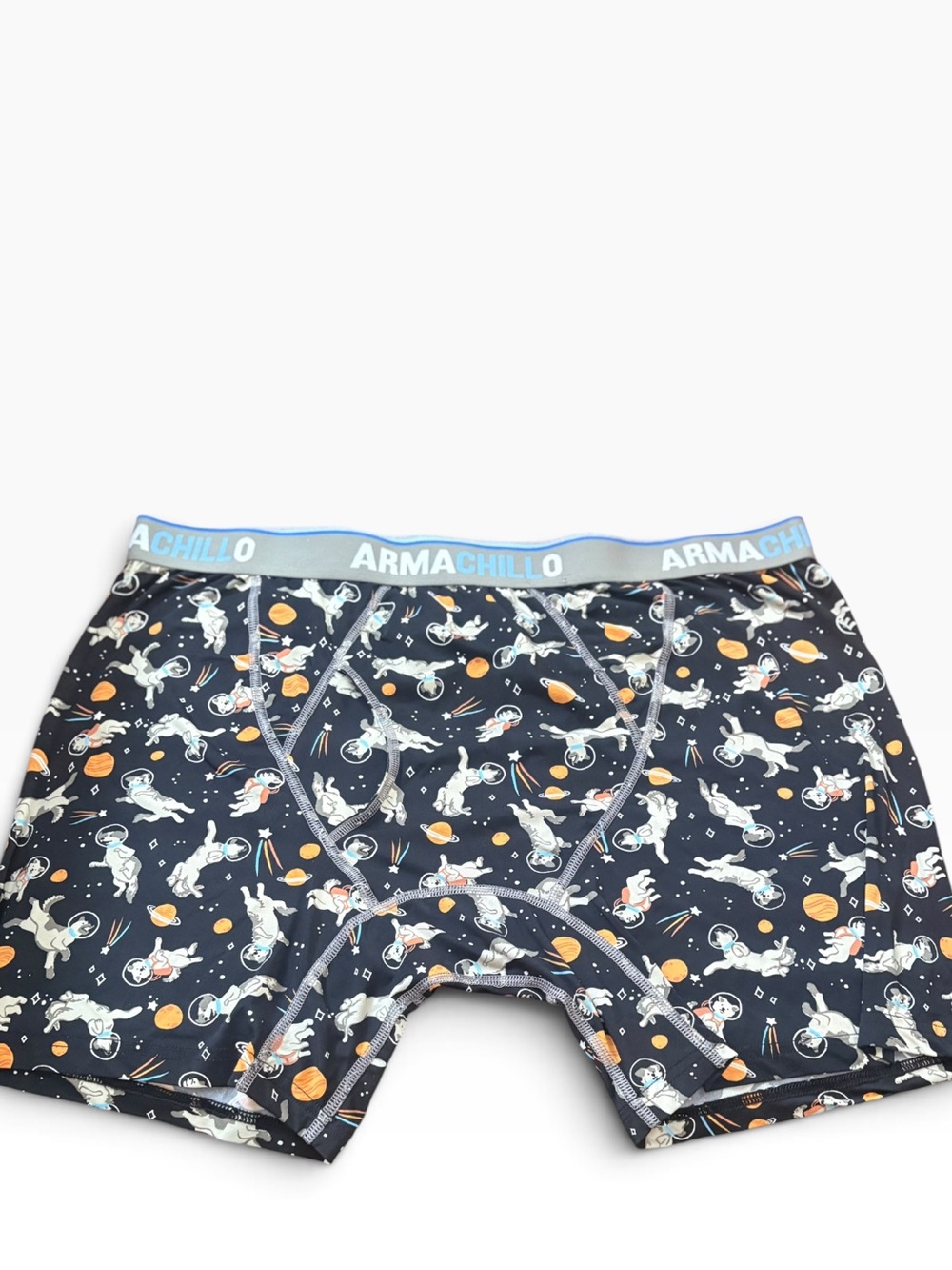 Duluth Trading Armachillo Navy Astronaut Print Boxer Briefs Mens sz 2XL